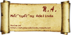 Mátyásy Adelinda névjegykártya